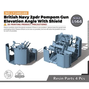 Pistola pompón ángulo de elevación con escudo Yao's 1/144 piezas modelo Marina Británica 2pdr - Imagen 1 de 4