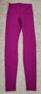 WOMENS 6 LULULEMON ATHLETICA LEGGINGS ACTIVE WEAR PANTS STRETCH PURPLE JUNIORS - Picture 1 of 6