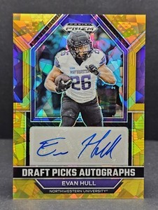 2023 Panini Prizm Draft Picks Evan Hull Gold Ice Prizms DPA-EVH Colts