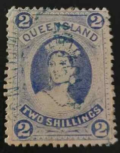 Queensland: 1886 Queen Victoria - Thick Paper, Different W. (Collectible Stamp). - Picture 1 of 1