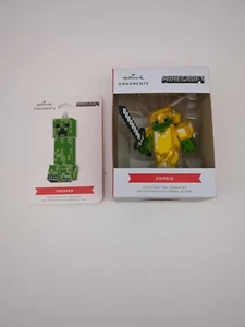 Lote 2 Sello 2022 Adorno de Navidad Minecraft Armadura ZombiebAnd Metal Creeper - Imagen 1 de 3