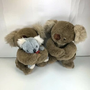 Vintage Shaklee Korea Koala Bear Family Plush Set, Mother, Father & Baby Stuffed - Picture 1 of 12