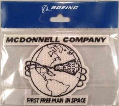 Patch bordado McDonnell "First Free Man In Space" Heritage, Mercury PAT-0142 - Imagem 1 de 4