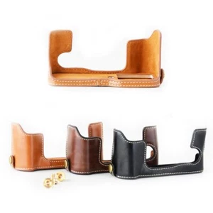 Bottom Camera Bag PU Leather Half Protector Cover Base For Fujifilm Fuji XE3 - Picture 1 of 12
