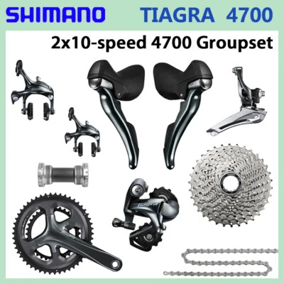 Shimano Tiagra 4700 2X10 Speed Full Groupset 165/170/172.5/175mm Road Bike - Image 1 of 4