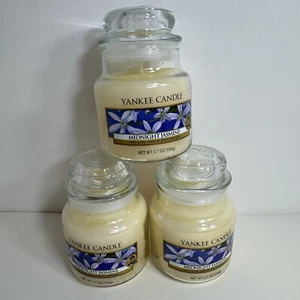 Yankee Candle Midnight Jasmine 3.7oz Jar With Lid Lot Of 3 - Picture 1 of 7