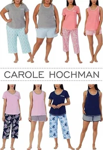 Juego de pijama de algodón de 4 piezas para mujer Carole Hochman - Imagen 1 de 16