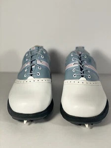 Dexter Saddle Damen-Golfschuhe Leder weiß pink Laurie – Größe 6 – NEU/SEHR GUTER ZUSTAND - Bild 1 von 14