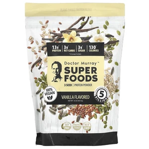 Super Foods, 3 Seed Protein Powder, Pumpkin + Flax + Sunflower, Vanilla, 16 oz - Picture 1 of 2