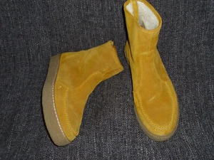 Damen Stiefeletten Schuhe ~Chelsea CA SHOTT COPENHAGEN Gr EU 40 gefüttert gelb - Bild 1 von 6