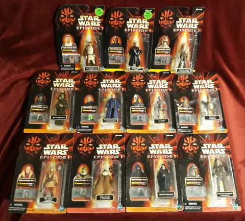 Vintage-Star Wars-Episode I-Lot of 11-Maul-C-3PO-Obi-Wan-NOC-Hasbro-'98-'99 Cover