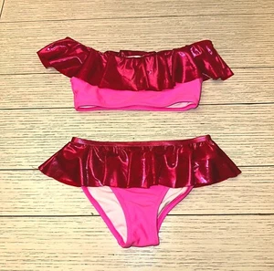 STELLA COVE METALLIC PINK BIKINI KIDS SZ 6 - Picture 1 of 1