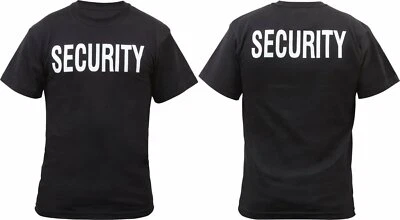 Безопасность двусторонняя футболка черный и белый официальный выпуск офицер вышибала событие - Изображение 1 из 4