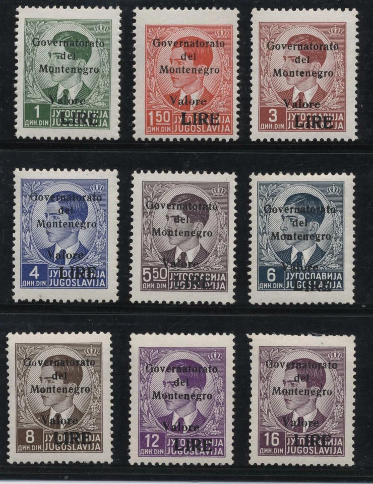 1942 Occupazione Italiana Montenegro soprastampa nera MH* Linguellato - Imagen 1 de 1