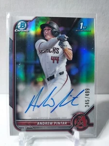 2022 Bowman Draft - Chrome Draft Pick Autographs Andrew Pintar #CDA-AP #/499 RC - Picture 1 of 4