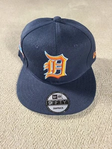 Detroit Tigers Blue/Orange Adjustable Flat Brim MLB Snapback Baseball Cap - Picture 1 of 6