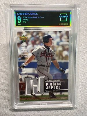 Chipper Jones 2004 Upper Deck R Class Jersey HOF Graded Arena Club 9 - Image 1 of 2