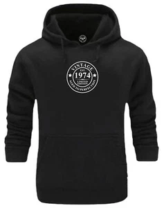 Vintage 1974 Hoodie 50. Geburtstag Kleidung Aged To Perfection klassisches Geschenk Top - Bild 1 von 4