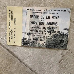 2003 Oscar De La Hoya Vs Yory Boy Campas Ticket Stub Mandalay Bay Las Vegas - Picture 1 of 2