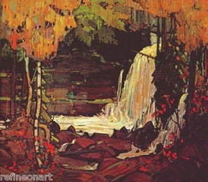 Oil Painting repro Tom Thomson Woodland Waterfall - Picture 1 of 1