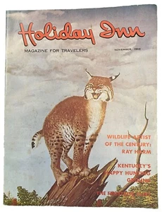 Vintage 1968 Holiday Inn Travelers Magazine w/ Bobcat Cover by Ray Harm - Picture 1 of 5