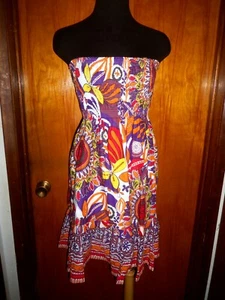 Victoria's Secret Moda International Blumenmuster trägerlose Tube sexy Sommerkleid S - Bild 1 von 6
