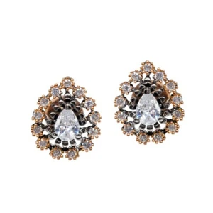 Gehna Jaipur White Topaz Studded Elegant Pair Of Earring For Girls/Women FE-1227 - Picture 1 of 4