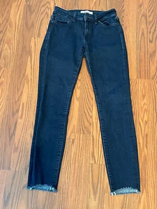 Mavi Women's Jeans Adriana Ankle Mid Rise Super Skinny Dark Blue Size 24 - Picture 1 of 14