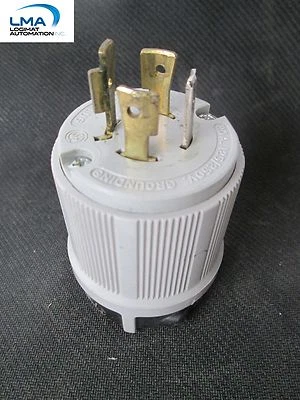 ARROW-HART PLUG MALE CONNECTOR 20A 125/250V HART-LOCK GROUNDING - Image 1 of 2