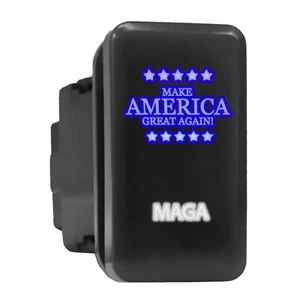 MAGA - LED Push Button Replacement for TOYOTA (1.54 x 0.83 in) Blue/White - Picture 1 of 4