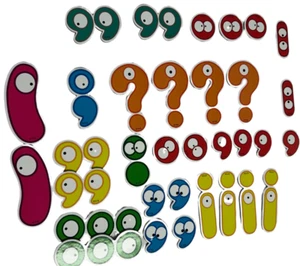 Magnetische Zeichensetzung & Grammatik Symbole mit Prämienkarte SCHULE Lernen Bildung - Bild 1 von 5