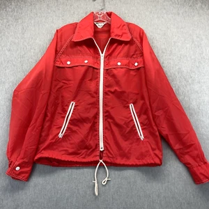 Vintage KMART Windbreaker Jacke Unisex M rot Nylon wasserabweisend - Bild 1 von 17