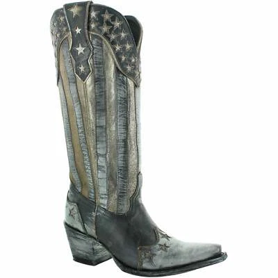 Botas Yippee Ki Yay por Old Gringo femininas Bloom estrelas e listras YL470-1 - Imagem 1 de 4