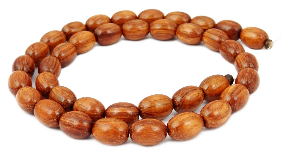 😏 Tindaloholz Perlen Oliven ca. 11x8 mm natürliche Holzperlen Naturperlen 😉 - Bild 1 von 1