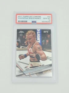 2017 Topps Chrome UFC Valentina Shevchenko RC Rookie Card PSA 10 gemme ottime condizioni RARA - Foto 1 di 2