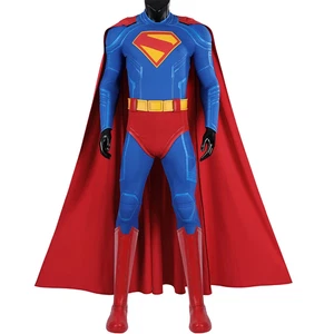 Superman Cosplay Jumpsuit Outfit Legacy Clark Kent Costume With 3D Rubber Emblem - Picture 1 of 29
