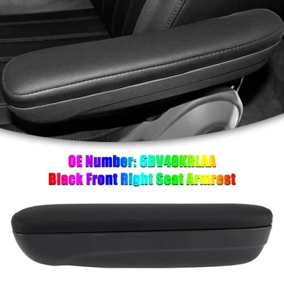 Black Front Right Seat Armrest 6BV48KRLAA For Fiat 500 Abarth 2016-2019 - Image 1 of 4