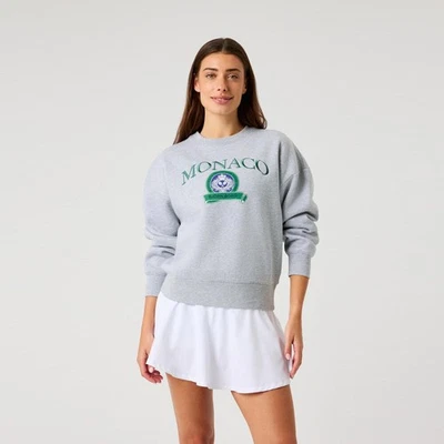 Björn Borg Damen Borg Boyfriend Sweatshirt Sweatshirt hellgrau L - Bild 1 von 4