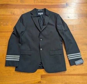 Vintage American Airlines Pilot Blazer Mens 40 Short Slim Fit Navy NWT Twinhill - Picture 1 of 14