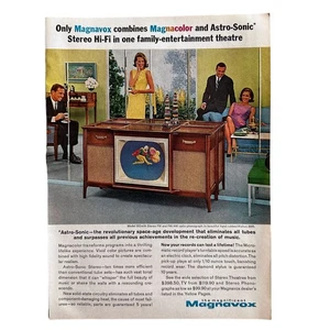 Magnavox Television and Astro Sonic Hi-Fi Stereo Vintage Magazine Print Ad 1963 - Picture 1 of 1