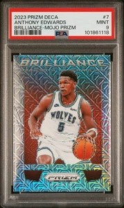 Anthony Edwards 2023-24 Panini Prizm Deca Brilliance Mojo Prizm /25 PSA Mint 9! - Picture 1 of 2
