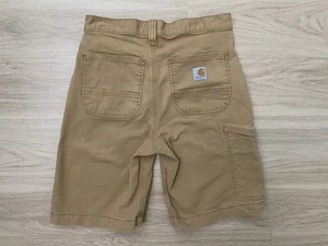 Carhartt 102514-918 Shorts Mens 29 Rugged Flex Relaxed Fit Canvas Brown Workwear - Picture 1 of 15
