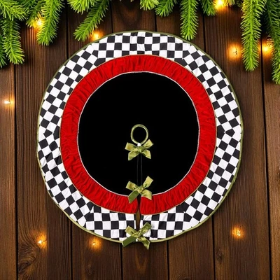 Checkered Christmas Tree Skirt - Image 1 of 4