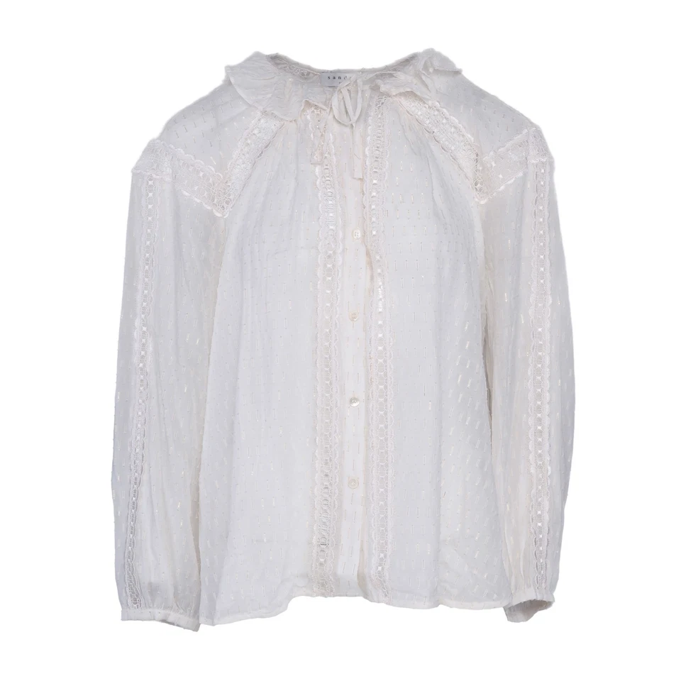Sandro Paris Women's Blouse Size 3 / L Silk Blend E11780E - Image 1 of 4