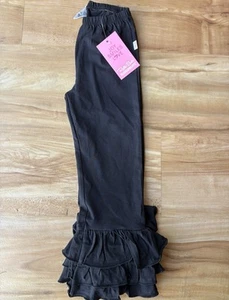 Girls 5t Rufflebutts Black Pants Legging New With Tags - Picture 1 of 1