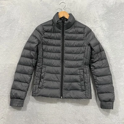 Chaqueta de plumón Hollister Ultimate para mujer XS gris acolchado cremallera completa aire libre invierno Foto 1 de 4