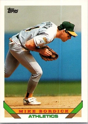 Topps Mike Bordick #639 Oakland Athletics 1993 Foto 1 de 2