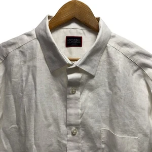 UNTUCKit Men's XXL Relaxed Fit White Wrinkle Resistant Linen Button Front Shirt - Picture 1 of 6