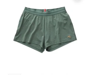 Tracksmith Womens Shorts Green Faded Myrtle Size M Medium Lined Session NEW! - Picture 1 of 4
