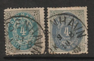 Dänemark SC# 26a & 26b gebraucht / wenige kleine Dünne - S43771 - Bild 1 von 1